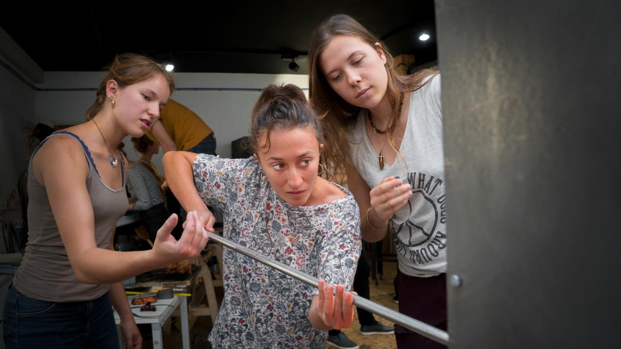 Cristina Benedetti Student Summer School 2019 Glassblowing Marc Baudrillart©Michelangelo Foundation